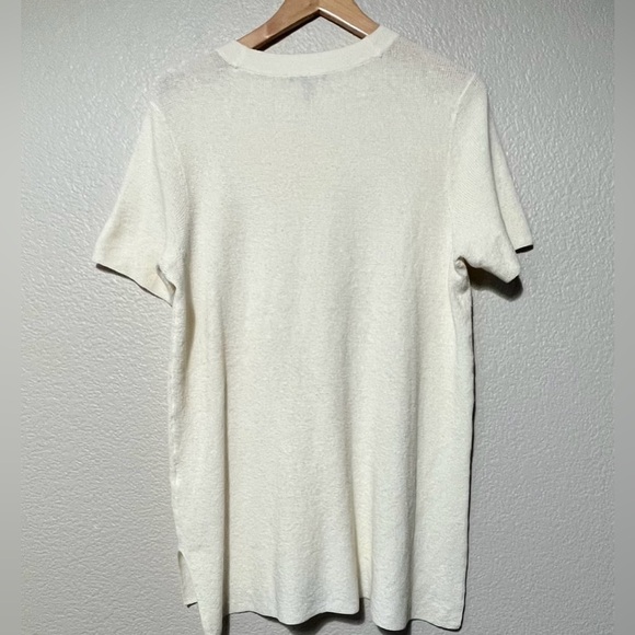 Eileen Fisher Organic Linen Blend Tunic Knit Top Size L - Picture 8 of 10